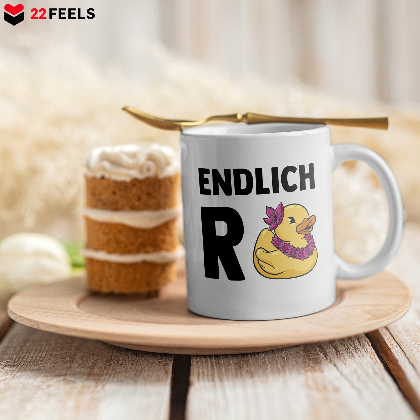 22Feels® Renteintritt Geschenk für Frauen - Tasse mit Spruch (Weiss, 320ml)-Weisse Tasse 320ml-22Feels