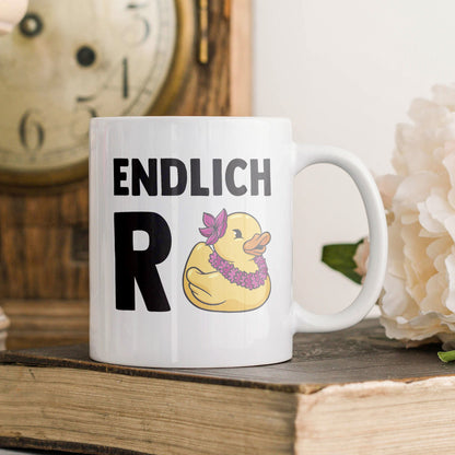 22Feels® Renteintritt Geschenk für Frauen - Tasse mit Spruch (Weiss, 320ml)-Weisse Tasse 320ml-22Feels