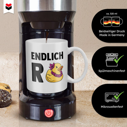 22Feels® Renteintritt Geschenk für Frauen - Tasse mit Spruch (Weiss, 320ml)-Weisse Tasse 320ml-22Feels