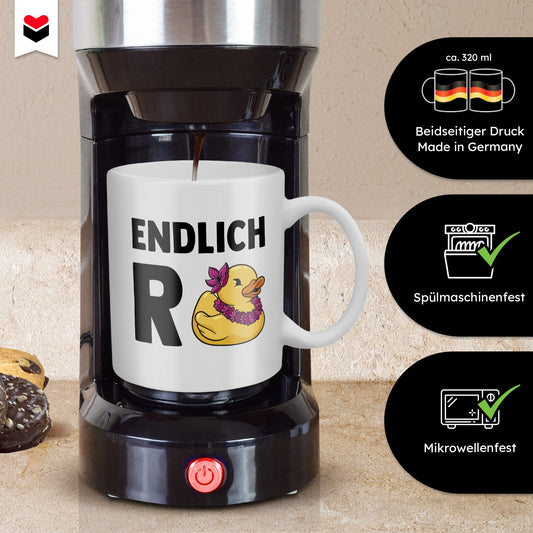 22Feels® Renteintritt Geschenk für Frauen - Tasse mit Spruch (Weiss, 320ml)-Weisse Tasse 320ml-22Feels