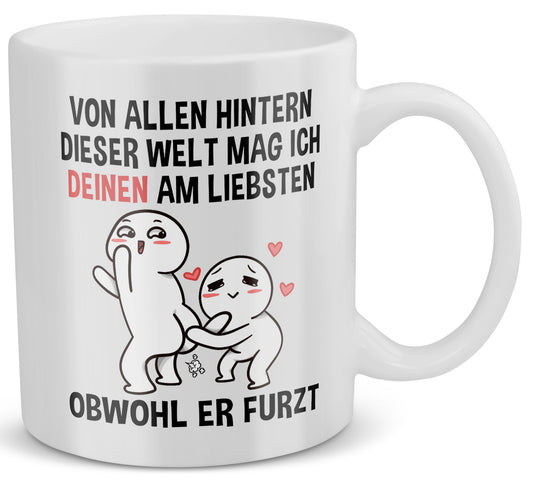 22Feels® Paar Geschenk zum Jahrestag, Hochzeitstag, Valentinstag etc. - Tasse mit Spruch (Weiss, 320ml)-Weisse Tasse 320ml-22Feels