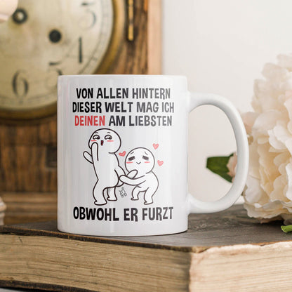 22Feels® Paar Geschenk zum Jahrestag, Hochzeitstag, Valentinstag etc. - Tasse mit Spruch (Weiss, 320ml)-Weisse Tasse 320ml-22Feels