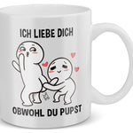 22Feels® Paar Geschenk zum Jahrestag, Hochzeitstag, Valentinstag etc. - Tasse mit Spruch (Weiss, 320ml)-Weisse Tasse 320ml-22Feels