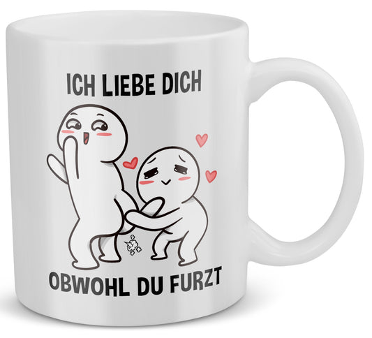22Feels® Paar Geschenk zum Jahrestag, Hochzeitstag, Valentinstag etc. - Tasse mit Spruch (Weiss, 320ml)-Weisse Tasse 320ml-22Feels