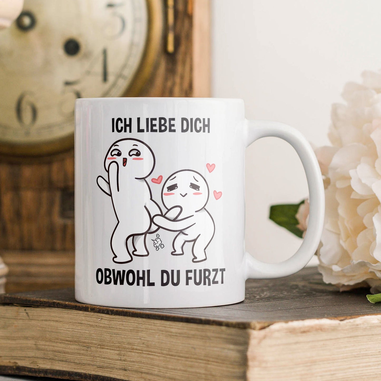 22Feels® Paar Geschenk zum Jahrestag, Hochzeitstag, Valentinstag etc. - Tasse mit Spruch (Weiss, 320ml)-Weisse Tasse 320ml-22Feels