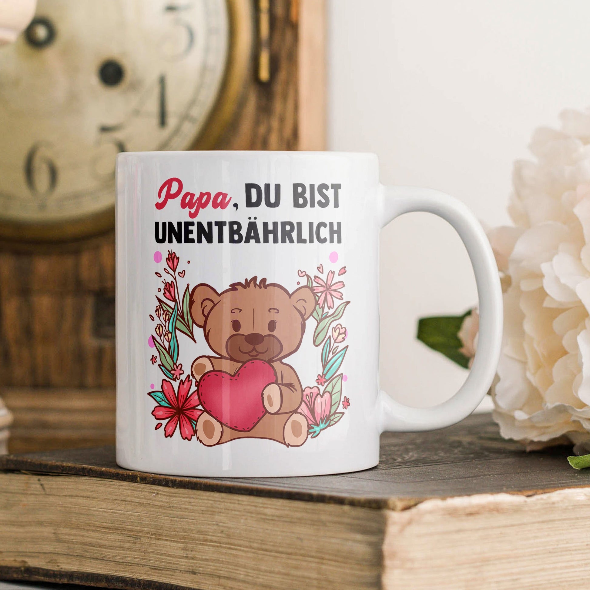 22Feels® Geschenk für Papas - Tasse mit Spruch (Weiss, 320ml)-Weisse Tasse 320ml-22Feels