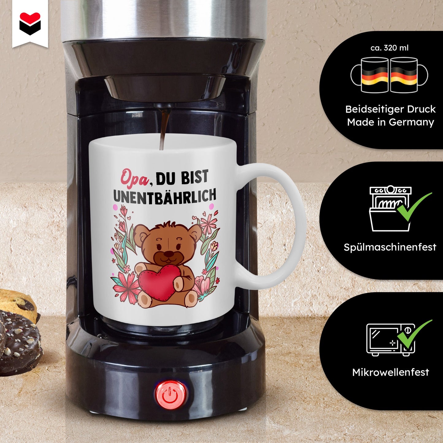 22Feels® Geschenk für Opas - Tasse mit Spruch (Weiss, 320ml)-Weisse Tasse 320ml-22Feels