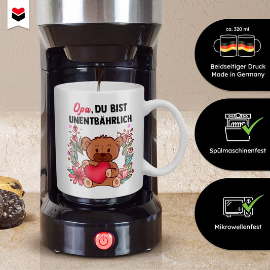 22Feels® Geschenk für Opas - Tasse mit Spruch (Weiss, 320ml)-Weisse Tasse 320ml-22Feels