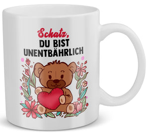 22Feels® Schatz Romantisches Geschenk für Frauen und Männer - Paar Tasse mit Spruch (Weiss, 320ml)-Weisse Tasse 320ml-22Feels