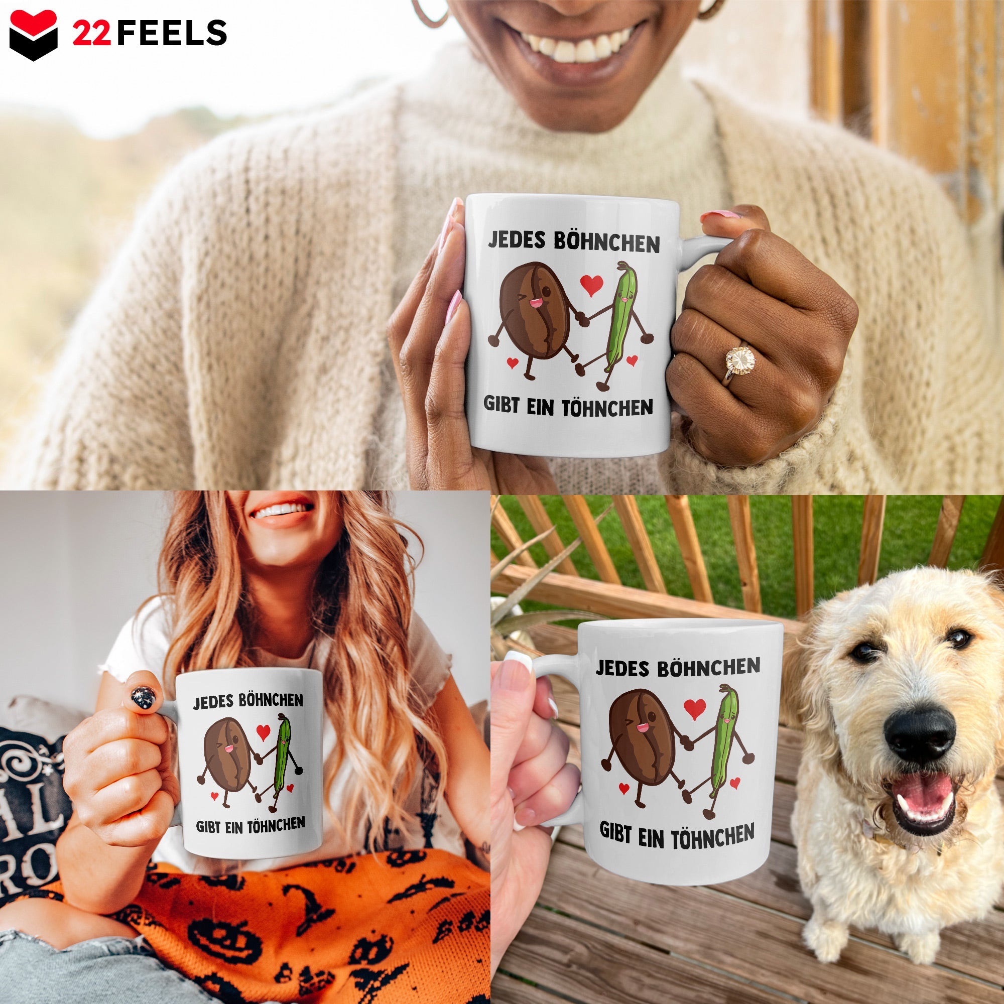 22Feels® Lustiges Geschenk für Pärchen - Paar Tasse mit Spruch (Weiss, 320ml)-Weisse Tasse 320ml-22Feels