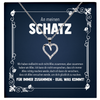22Feels® Schatz Romantisches Geschenk für Frauen zum Jahrestag, Valentinstag, Hochzeitstag und co. - Echt Silber 925/000 Schmuckset: Herz Halskette mit Botschaftskarte-Schmuck mit Botschaftskarte - Herz21-22Feels