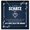 22Feels® Romantisches Geschenk für Frauen zum Hochzeistag, Jahrestag, Valentinstag und co. - Echt Silber 925/000 Schmuckset: Herz Halskette mit Botschaftskarte-Schmuck mit Botschaftskarte - Herz21-22Feels