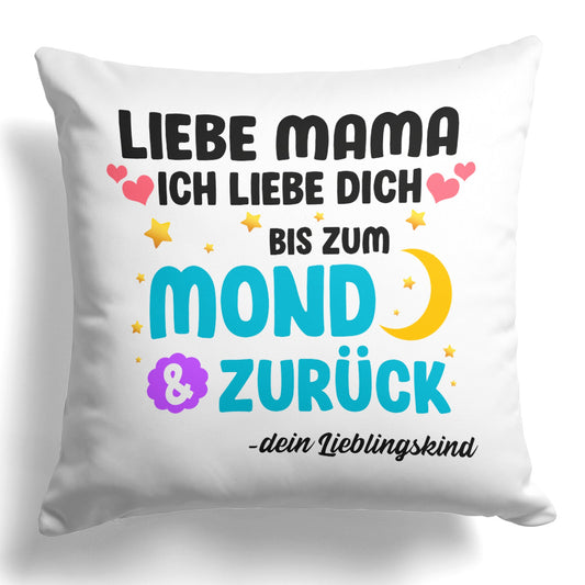 22Feels® Mama Geschenk - Kissen mit Spruch (Weiss 40x40cm)-Kissen Weiss 40x40-22Feels