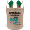 22Feels® Mama Osterkorb Mutter mit Henkel Ostergeschenk Tragetasche Ostern Deko Osternest Körbchen Hasenohren (Beige/Grün)-Ostern Tragetasche-22Feels