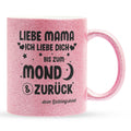 22Feels® Mama Geschenk - Glitzertasse mit Spruch (Pink, 320ml)-Glitzertasse Pink 320ml-22Feels