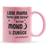 22Feels® Mama Geschenk - Glitzertasse mit Spruch (Pink, 320ml)-Glitzertasse Pink 320ml-22Feels