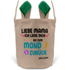 22Feels® Mama Osterkorb von Sohn Mutter mit Henkel Ostergeschenk Tragetasche Ostern Deko Osternest Körbchen Hasenohren (Beige/Grün)-Ostern Tragetasche-22Feels