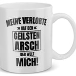 22Feels® Geschenk für verlobte Männer - Tasse mit Spruch: Geilster Arsch (Weiss, 320ml)-Weisse Tasse 320ml-22Feels