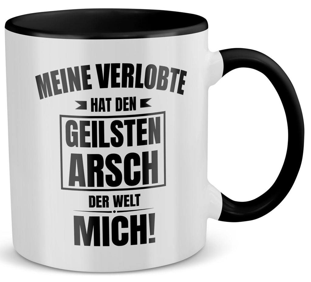 22Feels® Verlobter Geschenk - Tasse mit Spruch (Weiss-Schwarz, 320ml)-TwoTone Tasse Weiss-Schwarz 320ml-22Feels