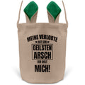 22Feels® Verlobter Männer Osterkorb mit Henkel Ostergeschenk Tragetasche Ostern Deko Osternest Körbchen Hasenohren (Beige/Grün)-Ostern Tragetasche-22Feels