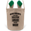 22Feels® Verlobter Männer Osterkorb mit Henkel Ostergeschenk Tragetasche Ostern Deko Osternest Körbchen Hasenohren (Beige/Grün)-Ostern Tragetasche-22Feels
