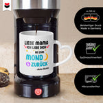 22Feels® Mama Geschenk von Tochter - Tasse mit Spruch: Ich Liebe Dich Bis Zum Mond (Herzhenkel, Weiss, 320ml)-Tasse Weiss Herzhenkel 320ml-22Feels