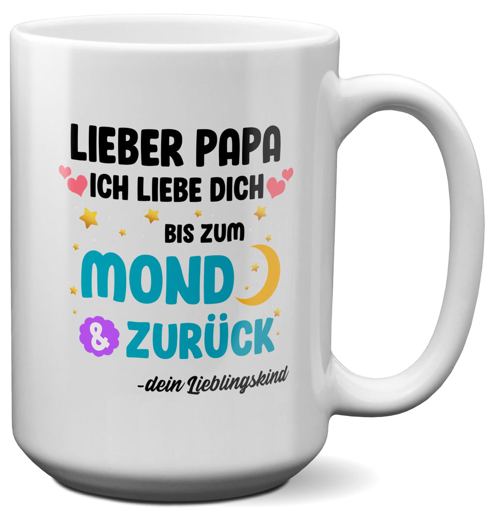 22Feels® Papa Geschenk - XL Tasse mit Spruch (Weiss, 440ml)-Weisse XL Tasse 440ml-22Feels