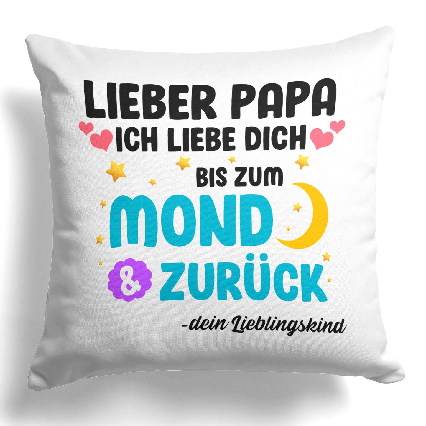 22Feels® Papa Geschenk - Kissen mit Spruch (Weiss 40x40cm)-Kissen Weiss 40x40-22Feels