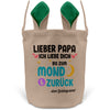 22Feels® Papa Osterkorb Vater mit Henkel Ostergeschenk Tragetasche Ostern Deko Osternest Körbchen Hasenohren (Beige/Grün)-Ostern Tragetasche-22Feels