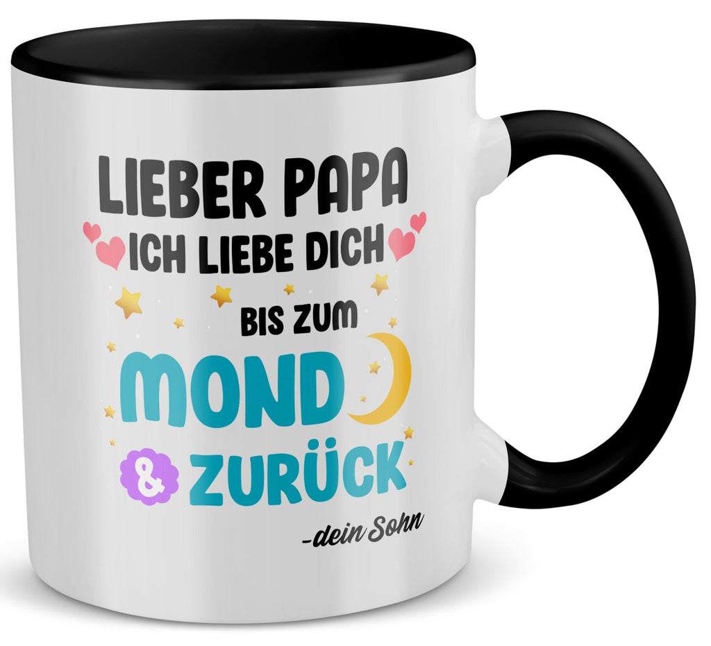 22Feels® Papa Geschenk von Sohn - Tasse mit Spruch (Weiss-Schwarz, 320ml)-TwoTone Tasse Weiss-Schwarz 320ml-22Feels