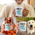 22Feels® Geschenk für Papa von Tochter - Spruch: Ich Liebe Dich Bis Zum Mond (Weiss, 320ml)-Weisse Tasse 320ml-22Feels