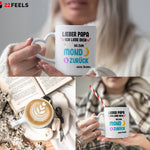 22Feels® Papa Geschenk von Tochter - Tasse mit Spruch: Ich Liebe Dich (Herzhenkel, Weiss, 320ml)-Tasse Weiss Herzhenkel 320ml-22Feels