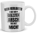 22Feels® Geschenk für verlobte Frauen - Tasse mit Spruch: Geilster Arsch (Weiss, 320ml)-Weisse Tasse 320ml-22Feels