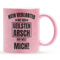 22Feels® Verlobte Geschenk - Glitzertasse mit Spruch (Pink, 320ml)-Glitzertasse Pink 320ml-22Feels