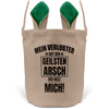 22Feels® Verlobte Frauen Osterkorb mit Henkel Ostergeschenk Tragetasche Ostern Deko Osternest Körbchen Hasenohren (Beige/Grün)-Ostern Tragetasche-22Feels