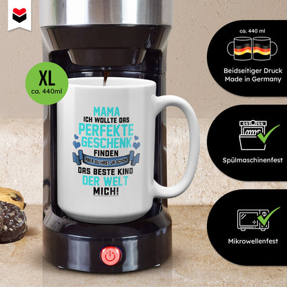 22Feels® Mama Geschenk - XL Tasse mit Spruch (Weiss, 440ml)-Weisse XL Tasse 440ml-22Feels