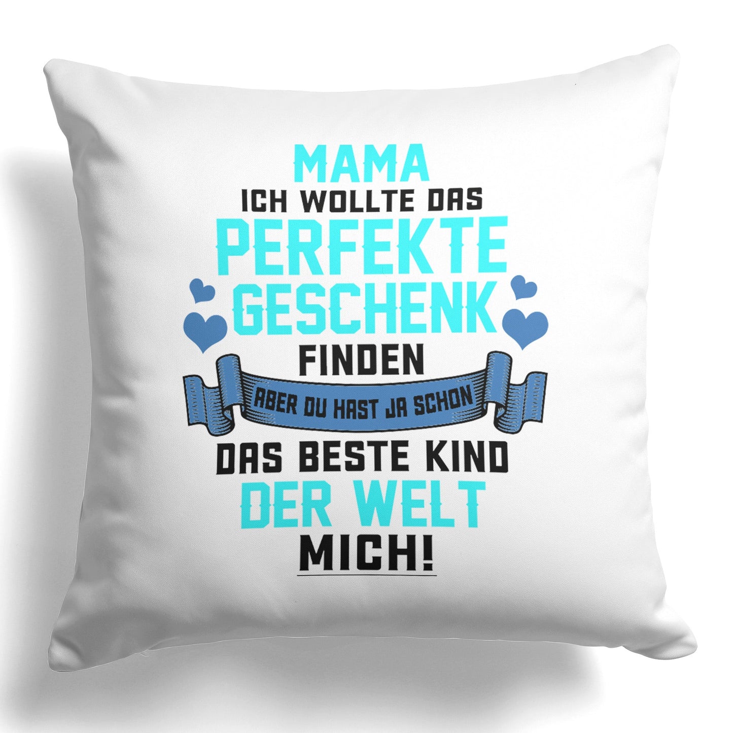 22Feels® Mama Geschenk - Kissen mit Spruch (Weiss 40x40cm)-Kissen Weiss 40x40-22Feels
