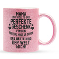22Feels® Mama Geschenk - Glitzertasse mit Spruch (Pink, 320ml)-Glitzertasse Pink 320ml-22Feels
