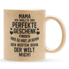 22Feels® Mama Geschenk von Sohn - Glitzertasse mit Spruch (Gold, 320ml)-Glitzertasse Gold 320ml-22Feels