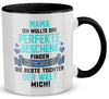 22Feels® Mama Geschenk von Tochter - Tasse mit Spruch (Weiss-Schwarz, 320ml)-TwoTone Tasse Weiss-Schwarz 320ml-22Feels