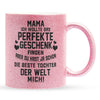 22Feels® Mama Geschenk von Tochter - Glitzertasse mit Spruch (Pink, 320ml)-Glitzertasse Pink 320ml-22Feels