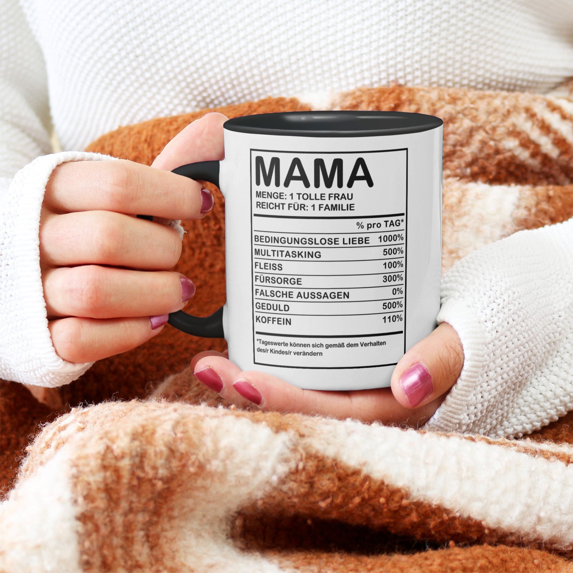 22Feels® Mama Geschenk - Tasse mit Spruch (Weiss-Schwarz, 320ml)-TwoTone Tasse Weiss-Schwarz 320ml-22Feels
