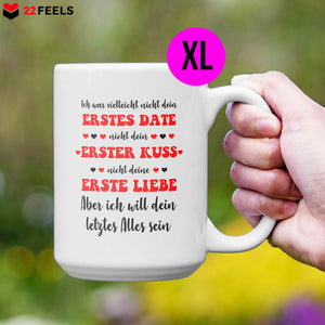 22Feels® Geschenk zur Verlobung - XL Tasse mit Spruch (Weiss, 440ml)-Weisse XL Tasse 440ml-22Feels