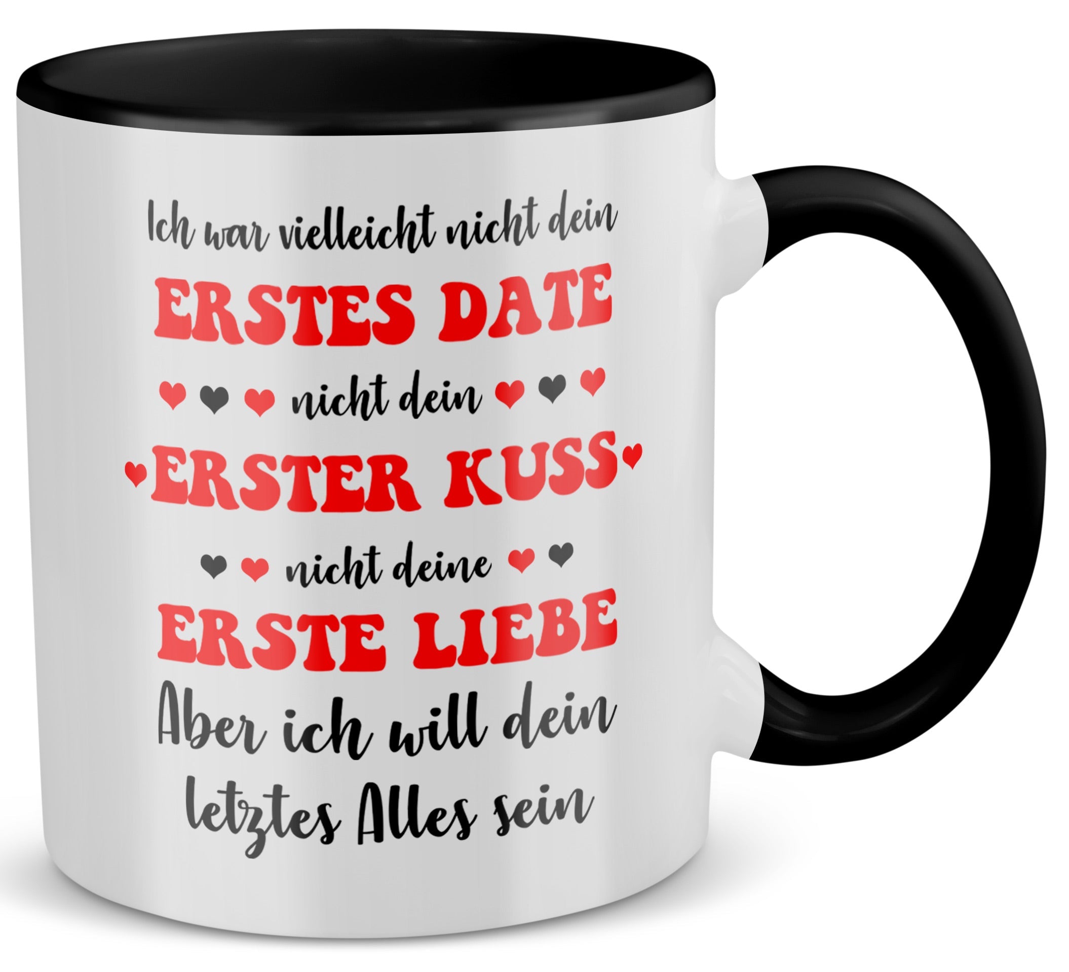 22Feels® Geschenk zur Verlobung - Tasse mit Spruch (Weiss-Schwarz, 320ml)-TwoTone Tasse Weiss-Schwarz 320ml-22Feels