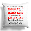 22Feels® Verlobungsgeschenk - Kissen mit Spruch (Weiss 40x40cm)-Kissen Weiss 40x40-22Feels