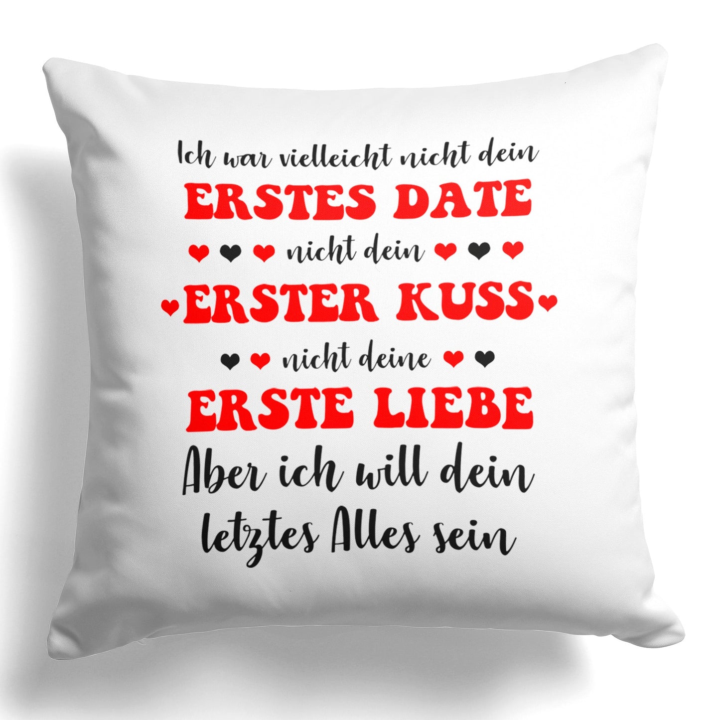 22Feels® Verlobungsgeschenk - Kissen mit Spruch (Weiss 40x40cm)-Kissen Weiss 40x40-22Feels