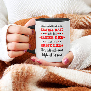 22Feels® Geschenk zur Verlobung - Tasse mit Spruch (Weiss-Schwarz, 320ml)-TwoTone Tasse Weiss-Schwarz 320ml-22Feels