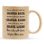 22Feels® Geschenk zur Verlobung - Glitzertasse mit Spruch (Gold, 320ml)-Glitzertasse Gold 320ml-22Feels