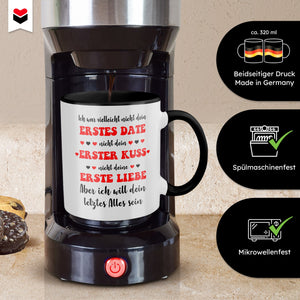 22Feels® Geschenk zur Verlobung - Tasse mit Spruch (Weiss-Schwarz, 320ml)-TwoTone Tasse Weiss-Schwarz 320ml-22Feels