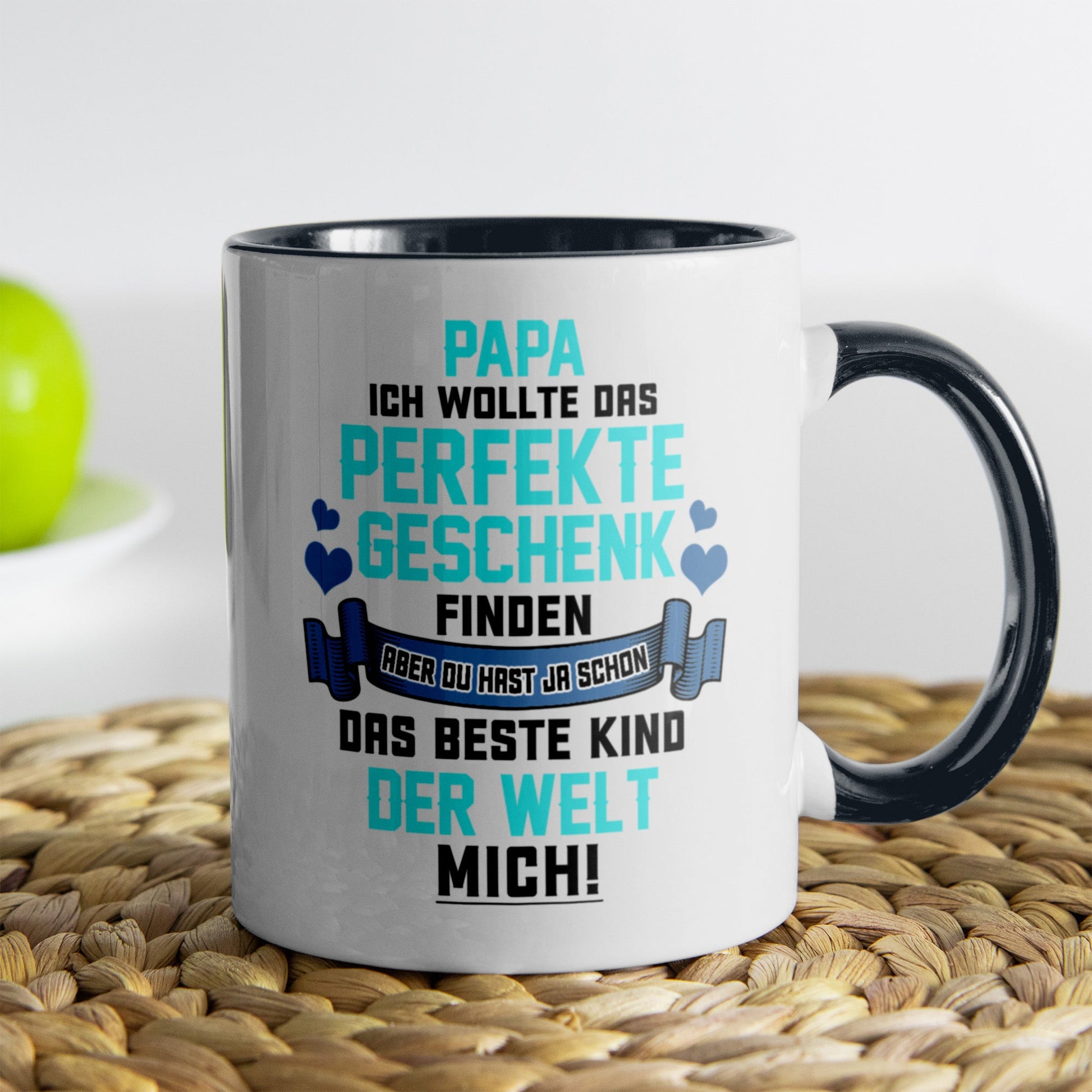 22Feels® Papa Geschenk - Tasse mit Spruch (Weiss-Schwarz, 320ml)-TwoTone Tasse Weiss-Schwarz 320ml-22Feels